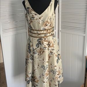 Scarlet sleeveless summer dress.